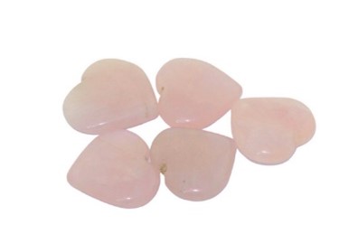 Rose quartz Heart shaped worry stone