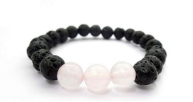 Rose quartz and Lava Bead Chakra Bracelet Rose quartz and Lava Bead Chakra Bracelet